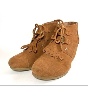 Toms wedge bootie shoes